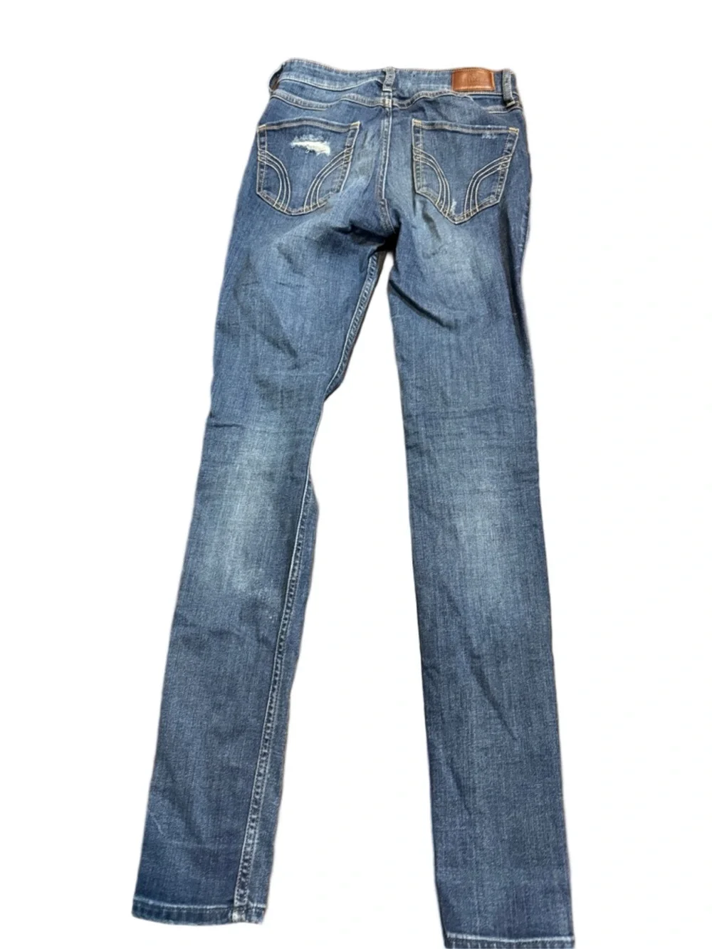 Hollister Dark Blue Distressed High-Rise Super Skinny Jeans Size 24X30